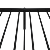 ZNTS Metal Bed Frame without Mattress with Footboard Black 100x200cm 350877