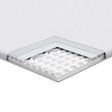 Mattress Topper White 180 x 200 x 6 cm Jaquard Fabric 4106196