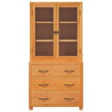 Storage Furniture Set with Drawer 2 pcs Brown Solid Oak Wood 3328634