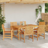Garden Dining Set 7 pcs Brown Solid Acacia Wood 3154107