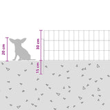 Garden Fence with Stakes 24 pcs 95 x 30 cm Mesh Silver 42042962