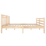 3100634 Bed Frame without Mattress Solid Wood 140x190 cm