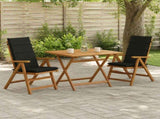 High Back Chair Cushion GEMERT 2 pcs 100% Polyester Black 946056