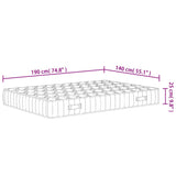 Pocket Spring Mattress Medium Firm 140x190 cm 372830