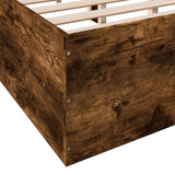 Bed Frame without Mattress Smoked Oak 120x200 cm 3281025