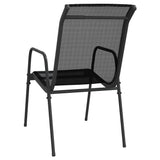 Garden Dining Set Black, Anthracite Steel, Textilene, Glass 3203728