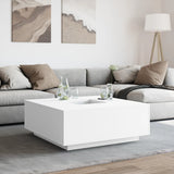 ZNTS Coffee Table White 100x100x40 cm Engineered Wood 3284049