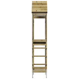 Outdoor Play Tower Natural Solid Impregnated Pinewood 826531