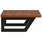 Basin Shelf Wall Mounted Steel and Solid Wood Oak 3302351
