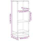 Book Cabinet Smoked Oak 40x35x107.5 cm Engineered Wood 849111