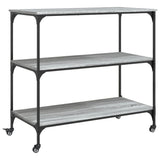 Kitchen Trolley Grey Sonoma 102x50x95 cm Engineered Wood 842324