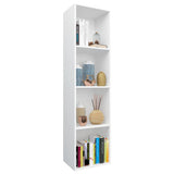 ZNTS Book Cabinet/TV Cabinet White 36x30x143 cm Engineered Wood 800144