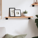 ZNTS Wall Shelf Light Brown 60x10x2 cm Treated Solid Wood Oak 363638
