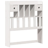 Bookcase Bed without Mattress White 90x190 cm Single Solid Wood Pine 3322783
