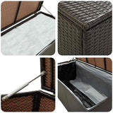 Garden Storage Box Poly Rattan 180x90x70 cm Brown 46478
