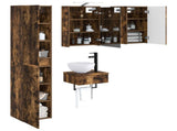 Bathroom Furniture Set 5 pcs Smoked Oak 3407251