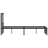 Metal Bed Frame without Mattress Sonoma Oak 120x200 cm 4007884