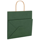 Paper Bags 250 pcs with Handles Green 26x17x25 cm 4101731
