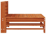 Garden Middle Sofa Solid Pine Wood Wax Brown Pine 865586