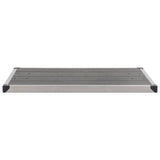 Outdoor Shower Tray WPC Stainless Steel 110x62 cm Grey 48205