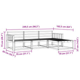 Outdoor Sofa Set 4 pcs Natural Solid Acacia Wood 3367397