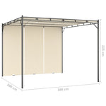 Garden Gazebo with Side Curtain 3x3x2.25m Cream 47993