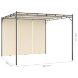 Garden Gazebo with Side Curtain 3x3x2.25m Cream 47993
