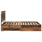 Bed Frame with Headboard Old Wood 135 x 190 cm Engineered Wood 3411321
