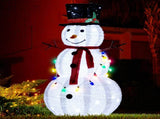 4ft 100LED 20 Lanterns Cashmere Fabric Retractable Snowman Garden Snowman Decoration 58418161