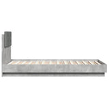 Bed Frame without Mattress Concrete Grey 75x190 cm Small Single 3209978