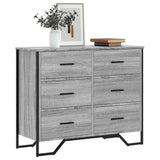 Chest of Drawers Grey Sonoma 91x35.5x74.5 cm Engineered wood 3295305
