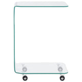 Coffee Table 45x40x63 cm Tempered Glass 284726