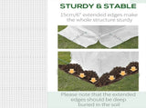 Greenhouse Replacement Cover ONLY Winter Garden Plant PE Cover with Roll-up Windows Door, 6 x 3 x 2m T3398P314745