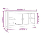 TV Cabinet Grey 103x36,5x52 cm Solid Wood Pine 814576