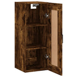 Wall Mounted Cabinet Smoked Oak 34.5x34x90 cm Engineered Wood 830505