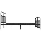 Metal Bed Frame without Mattress with Footboard Black 183x213cm 352601