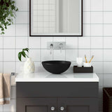 146986 Bathroom Sink Ceramic Matt Black Round