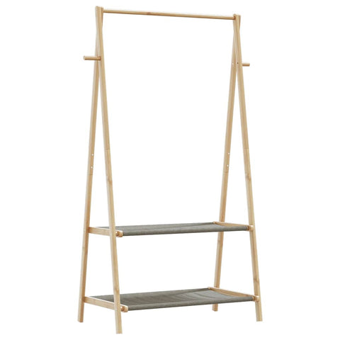 ZNTS Clothes Rack with Shelves 96x45.5x150.5 cm Bamboo 4008910