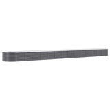 Garden Raised Bed Galvanised Steel 620x80x36 cm Anthracite 318946
