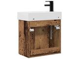 Bathroom Vanity Unit with Tap Old Wood 45.5 x 22.5 x 84 cm 889431
