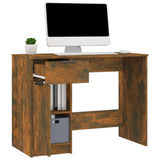 Desk Smoked Oak 100x50x75 cm Engineered Wood 817126