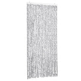 Fly Curtain Light Grey and Dark Grey 90x200 cm Chenille 377396