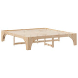 Bed Frame Brown 200 x 200 cm Solid Pine Wood 872974
