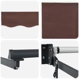 Electric Retractable Awning Brown and Anthracite 3 x 2.5 m 3420107