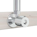 Outdoor Shower 225 cm Solid Pine Wood and Stainless Steel White 886349