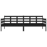 Day Bed without Mattress Black Solid Wood Pine 80x200 cm 820366