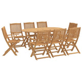 9 Piece Garden Dining Set Solid Wood Acacia 3214239