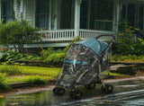 Pet Stroller for Small and Miniature Dogs, with Rain Cover - Dark Green T3398P349604