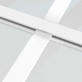 Sliding Door ESG Glass and Aluminium 90x205 cm White 151672