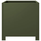 Garden Planters 2 pcs Olive Green 40x40x40 cm Steel 851206